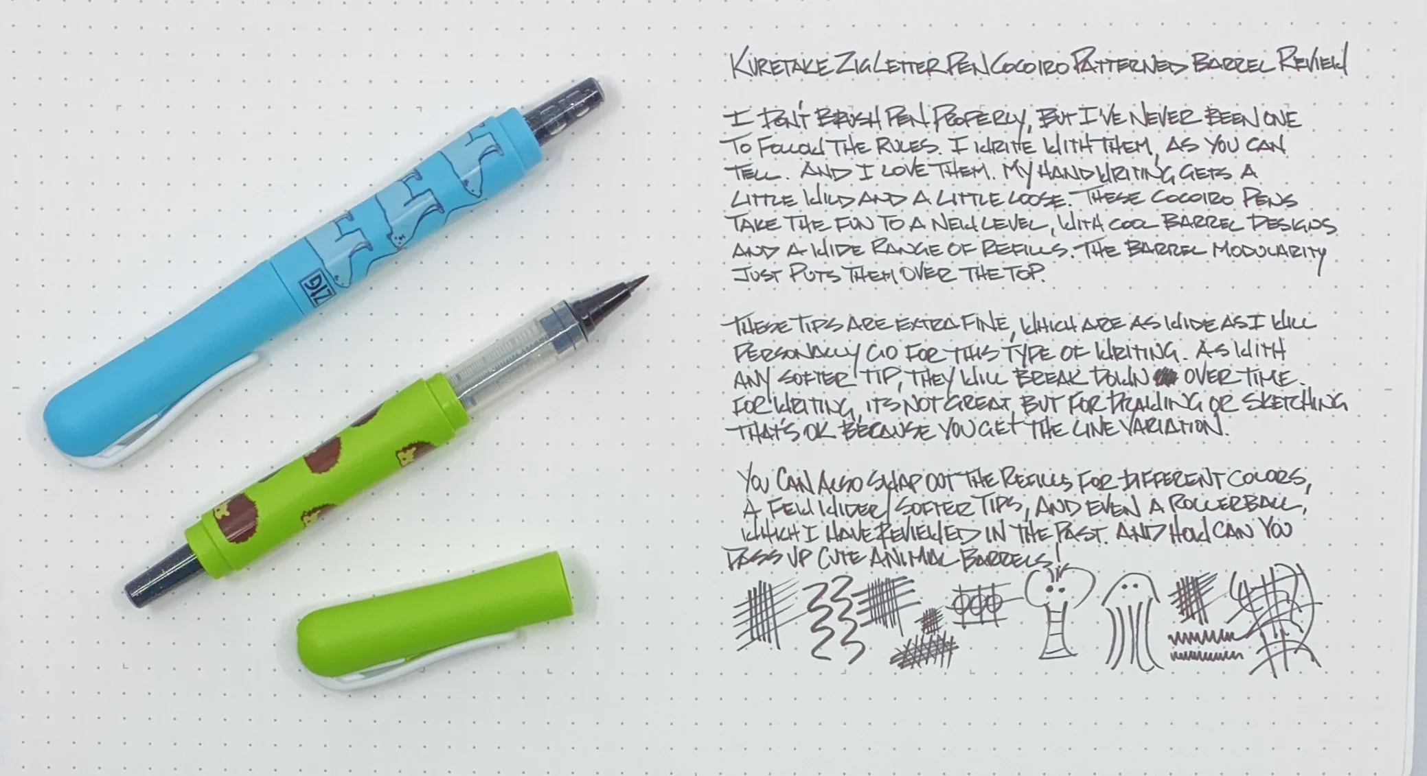 Kuretake Zig Cocoiro Extra Fine Letter Pen Review — The Pen